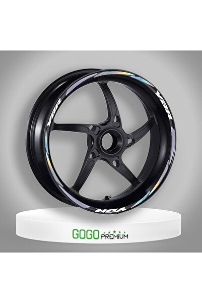 gogo premium REFLEKTÖR BEYAZ RACİNG YAMAHA R25 UYUMLU 1 SET JANT ŞERİDİ