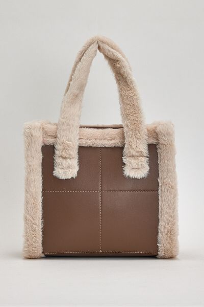 ALTUDA Women's Faux Fur Detailed Tote Bag Chery