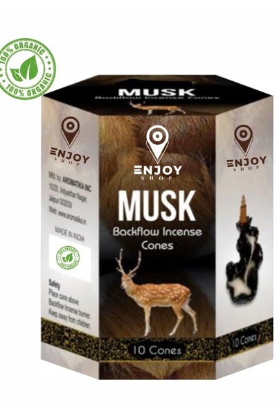 ENJOY SHOP Musk / Misk Geri Akışlı Tütsü Konikleri 10 Adet Backflow 10 Pieces