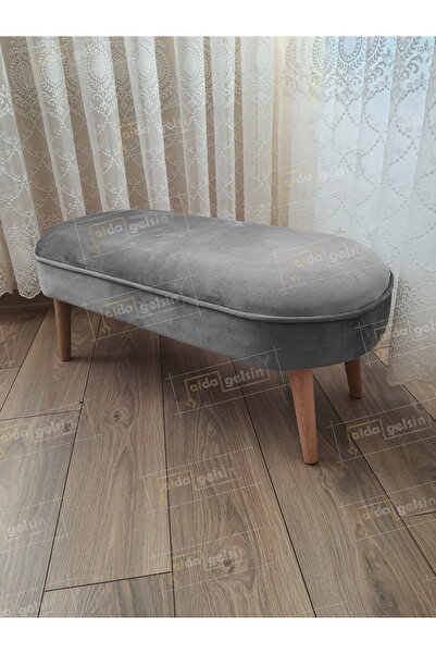 aldagelsin Ultra Lüks Oval Parrot Puf Ahşap Ayak