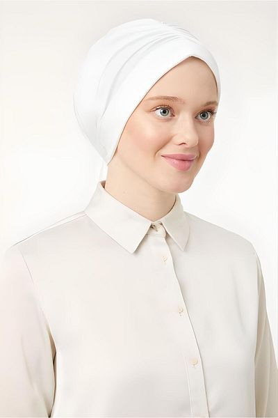 Melodi Scarf Women's Hijab Dubai Back Tie Bonnet Shawl Ecru