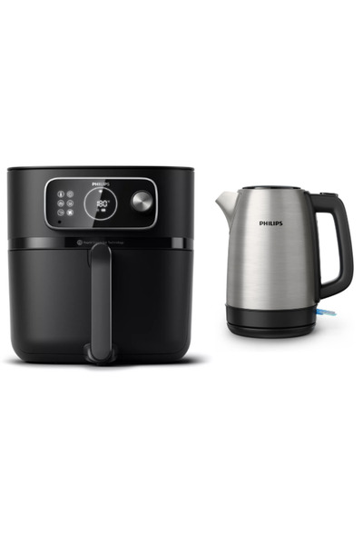 Philips PHİLİPS 7000 SERİSİ 2 KG 8,3 LİTRE RAPİD AİR XXL FRİTÖZ / PHİLİPS PASLANMAZ ÇELİK KETTLE HEDİYELİ