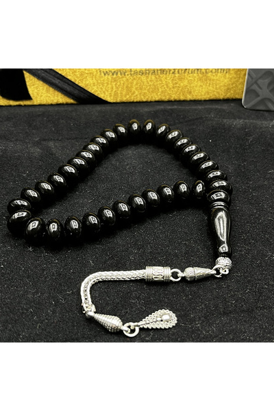 TAŞHAN Basık Model Erzurum Oltu Taşı Tesbih