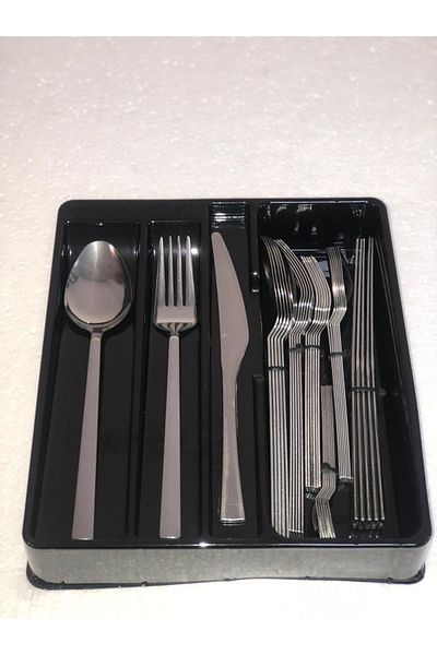 Comeket 36 Pieces 6 Person Spoon Fork Knife Set Flat Wedding Ring Model Product Boxed Dowry Holder - Gift