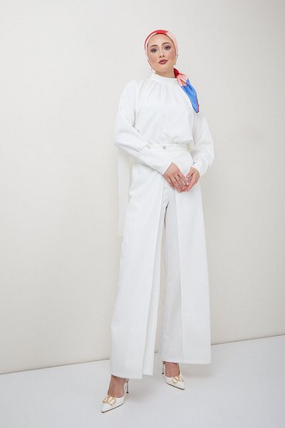 THE RAREBELL Chiffon Cloak Hijab Crop tunic set