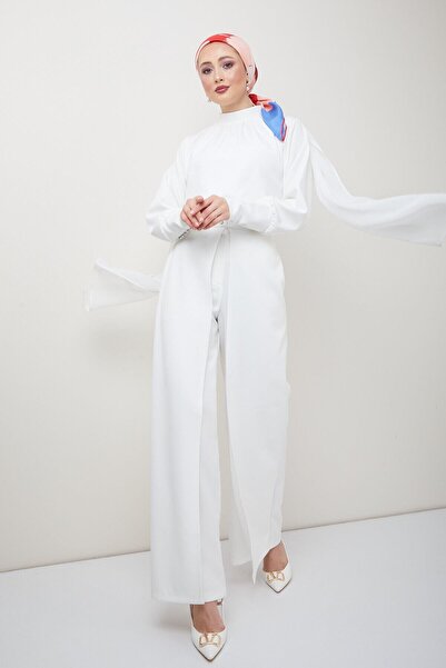 THE RAREBELL Chiffon Cloak Hijab Crop tunic set