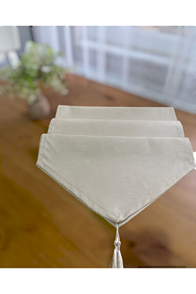YS HOME TEKSTİL PLAIN COLOR CREAM RUNNER