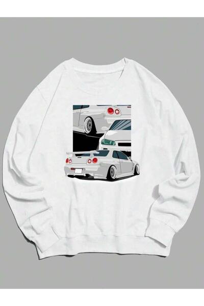 Pisa Art PIZAZĂ ART GTR IMPRIMAT 2 fire SHARDON Unisex decolteu crew Sweat oversize0,,