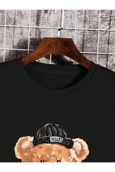 Pisa Art PIAZZA ART BEAR IMPRIMAT 2 fire SHARDON Unisex crewgate hanorac oversize0,,