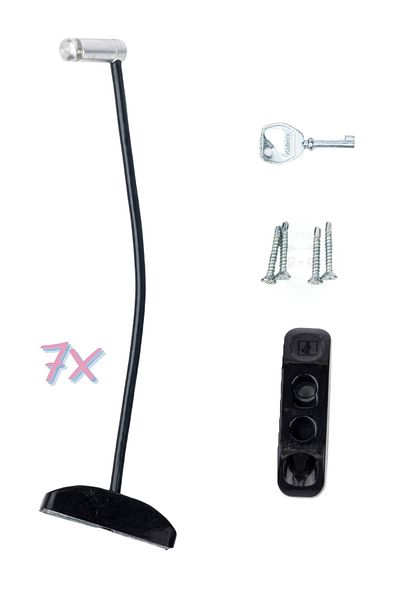 Pandogo Window Lock 7 Pieces Black Door and Window Safety Apparatus Safety Product Lock