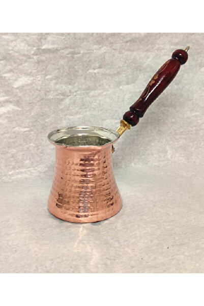 Yıldız çelik 5 kişilik ahşap kulp bakır cezve