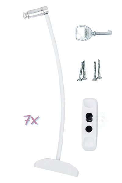 Pandogo Window Lock 7 Pieces White Door and Window Safety Apparatus Safety Product Lock