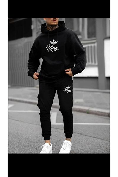 Pisa Art Unisex Printed Hooded Oversize Tracksuit Set
