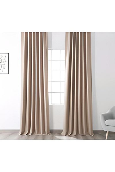 MORDRY Blackout Non-Pleated Background Curtain 130x250