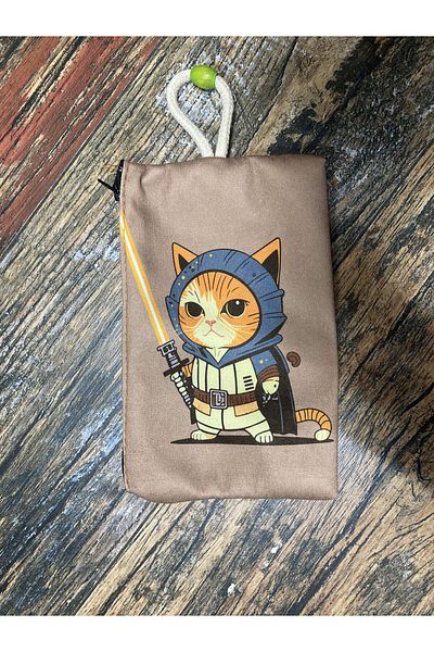 Street Bag Несесер за моливи, чанта, платнена чанта с щампа на котка Jeday, чанта за гримове