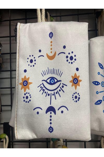 Street Bag Θήκη για στυλό με στάμπα Evil Eye Bead, Τσάντα χειρός, Τυπωμένη υφασμάτινη τσάντα