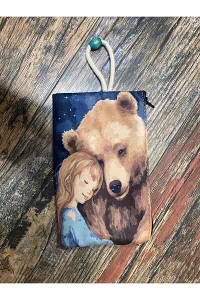 Street Bag Несесер за моливи с щампа на приказка „Мече“, чанта, платнена чант...