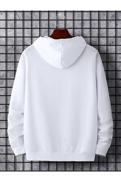 Pisa Art Hanorac oversize cu glugă, unisex, cu imprimeu alb, PİSA ART
