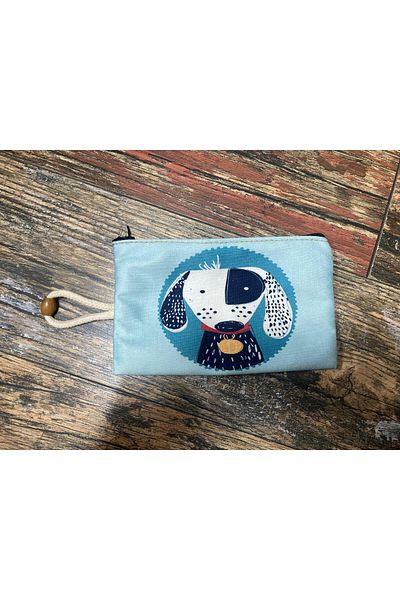 Street Bag Suport pentru stilou imprimat cu model de mărgele de ochi rău de câine de animație, geantă de machiaj