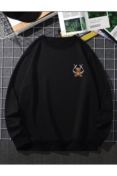Pisa Art Hanorac oversize unisex PİSA ART, NEGRU IMPRIMAT