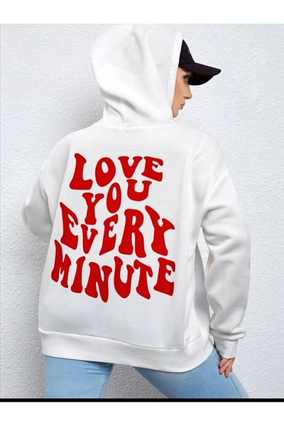 Pisa Art Hanorac oversize unisex cu glugă cu imprimeu alb