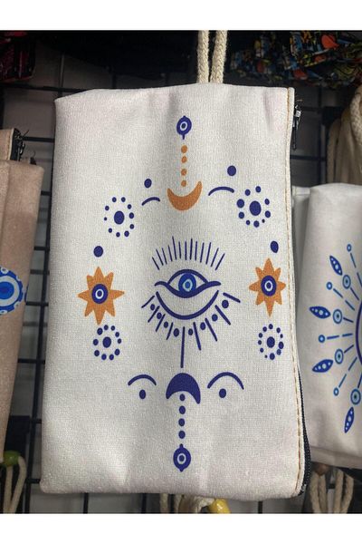 Street Bag Θήκη για στυλό με στάμπα Evil Eye Bead, Τσάντα χειρός, Τυπωμένη υφασμάτινη τσάντα