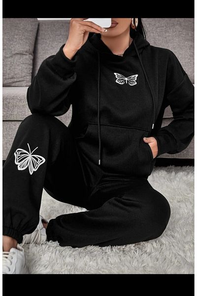 Pisa Art Unisex Printed Hooded Oversize Tracksuit Set