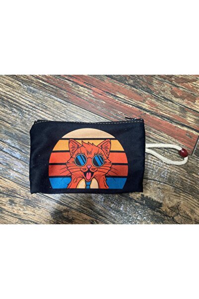Street Bag Umetnik mačka Sa deznom Štampano Držač olovke, Ruka Torba s, Štamp...