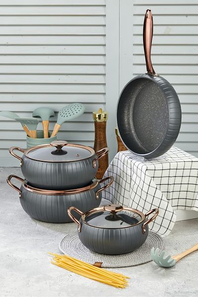 Cooker 7 Piece Granite Pot Pan Set