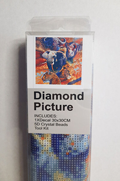 histone 5d Elmas Taş Işleme Kiti 30x30 Cm Vahşi Hayvanlar Desen