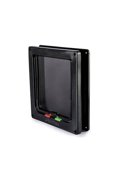 PetZilla Nova Cat - Dog Door 4 Way Black