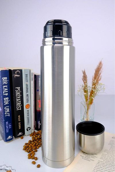 Digithome Double Layer Stainless Steel Thermos Cup 1000 Ml Gray - 05360 C1-1-154