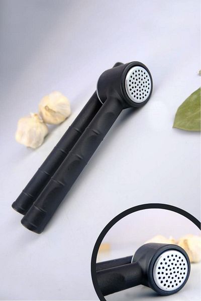Digithome Stainless Steel Garlic Crusher with Press Chamber Black - MNB05652 C1-1-154