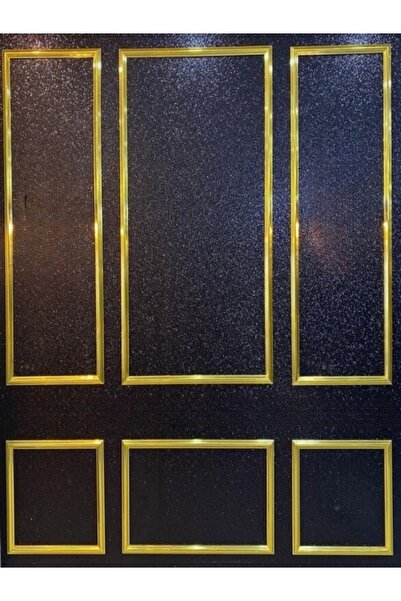 MİVA KONSEPT ALTIN GOLD RENK DEKORATİF POLİİÜRETAN DUVAR ÇITASI EN : 2.5 CM 6...