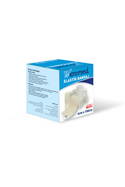 wicromed Elastik Bandaj 6cm x 1,5m (Gerilmiş halde 4,5m)