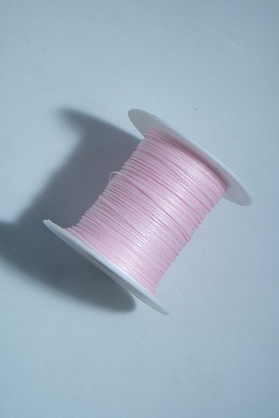 Eskişehir hobi sanat Pearl Pink Color 1.0 Mm 50 Meters Waxed Rope Saddle Leather Sewing Necklace Jewelry Design Macrame Bracelet Rope
