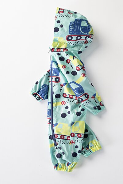 Genel Markalar YENİ SEZON SEVİMLİ VİNÇLER PAMUK ASTARLI FERMUARLI KAPÜŞONLU ÇOCUK&BEBEK YAĞMURLUK TULUM MONT