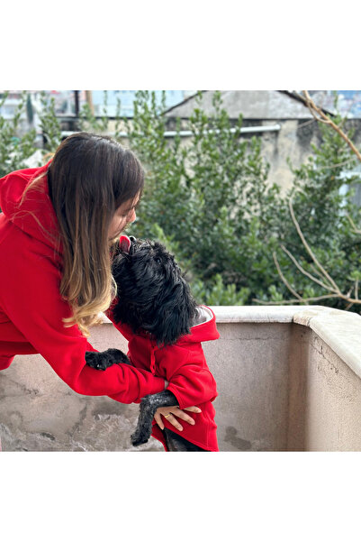 Patte Zone Ant Red- Unisex Kadın Erkek Kanguru Cepli Kapüşonlu Hoodie Sweatshirt