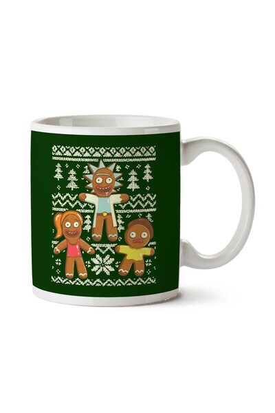 ART HEDİYE كوب مطبوع على الجانبين من Gingerick Men Christmas Jumper R وM