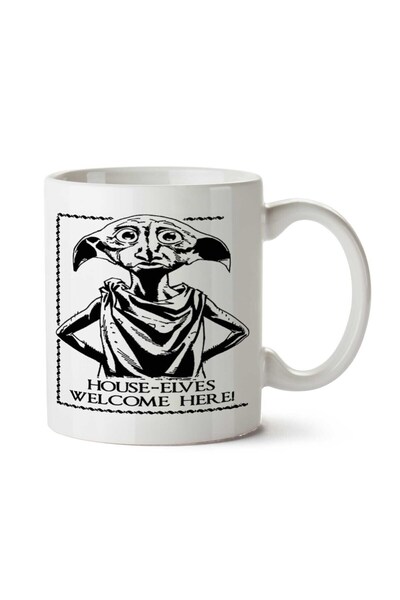 ART HEDİYE HP DOBBY Black Two Side Printed Mug Cup