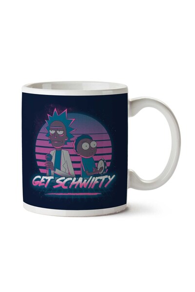 ART HEDİYE كوب Got Schwifty R and M Miami Vice Style مطبوع على الجانبين