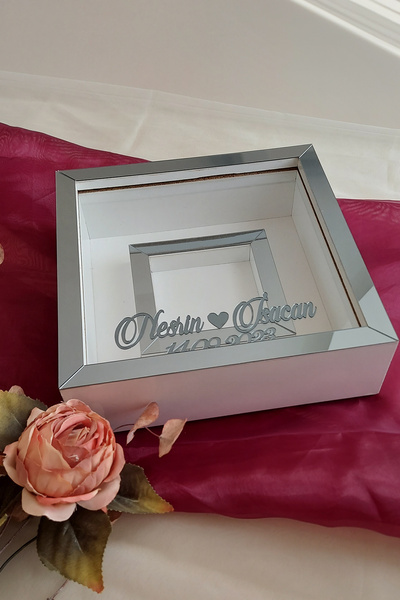 Verda Çerçeve 25x25 cm Photo Section Memory Frame - 6 cm Depth Memory Frame - Name and Date Gift