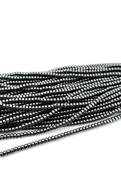 Selvi Konsept 4x3 mm Silindir Hematit Doğal Taş 1 Dizi