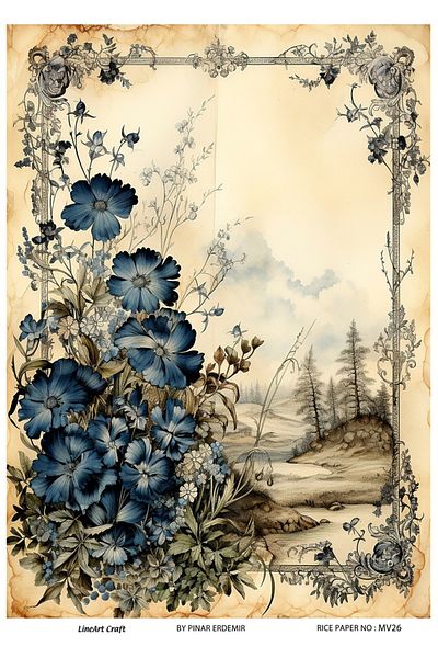 LİNEART LineArt Brass Decopage Paper LA-MV26
