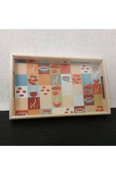 ramse hediyelik eşya wooden picture printed tray small size