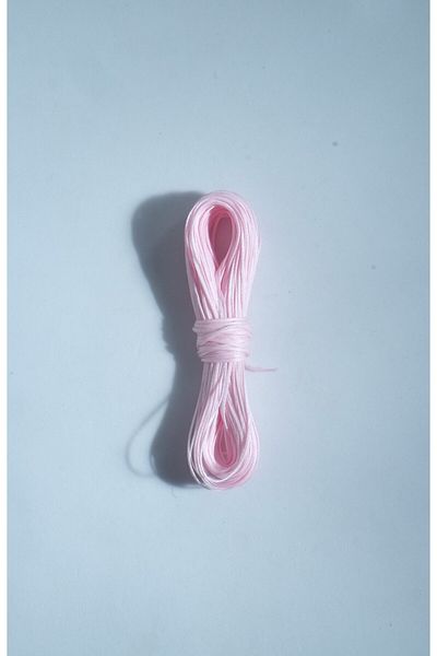 Eskişehir hobi sanat 20 μέτρα 1 mm κερωμένο σχοινί μαργαριτάρι ροζ χρώμα Στριφτάρι Δερμάτινο κολιέ ραπτικής Σχέδιο κοσμήματος Μακραμέ Σχοινί βραχιόλι