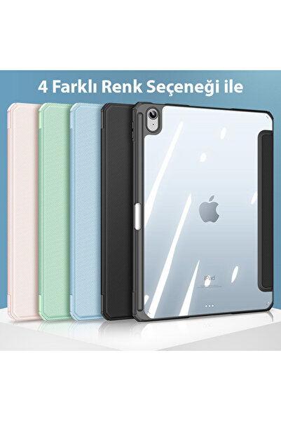 Dux Ducis iPad 10.2 2022 Kılıf Toby Series Kalem Yerli Manyetik Kapaklı Kılıf SİYAH