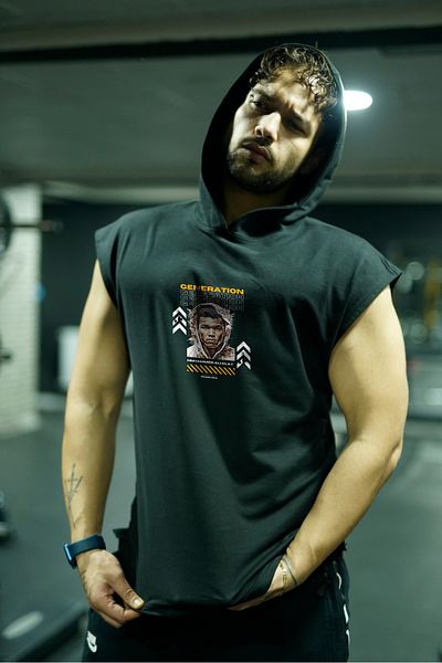 Oxlade Muhammad Ali CLAY Sports Tank Top GYM WHOLESALE Hooded Capshon®