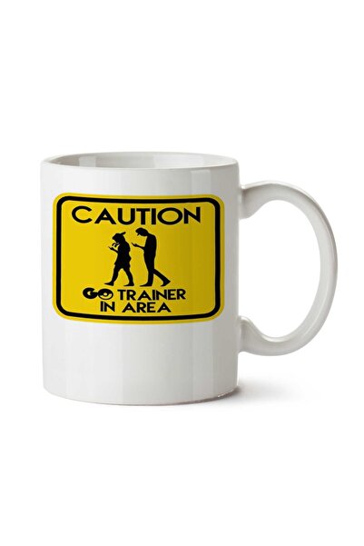 ART HEDİYE كوب مطبوع على الجانبين من Caution، Go Trainer In Area