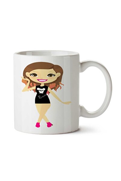 ART HEDİYE Doll Two Sided Printed Mug Cup